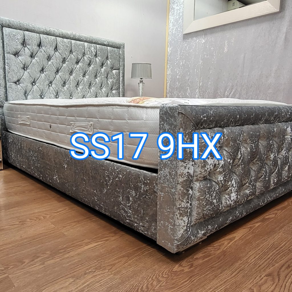 Crushed Velvet Bed - Luxury Hampton bed